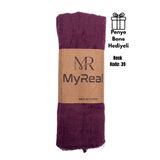 MyReal Bambu Kraş Şal Mürdüm - Ütü Gerektirmeyen Doğal Doku (90x200 cm)