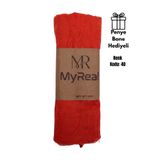 MyReal Bambu Kraş Şal Turuncu - Ütü Gerektirmeyen Doğal Doku (90x200 cm)