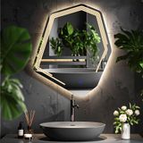 Myrella Led'li Lazer Kumlamalı Lavabo & Banyo Aynası (Dokunmatik Sensörlü) günışığı led'li 90 x 76
