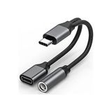Myrox Poco X3 Gt Uyumlu Type-C Dönüştürücü Kulaklık Şarj Dönüştürücü