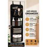 MYS FLEX KAPI ARKASI ORGANİZERİ siyah keçe fileli DOLAP İÇİ-MUTFAK-BANYO Düzenleyici(askı aparatı dahil değildir)