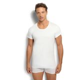 Mys Grup Tekstil Jiber Erkek Beyaz Pamuklu Bisiklet Yaka Atlet-Fanila / 103
