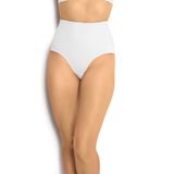 Mys Grup Tekstil Jiber Kadın 3'Lü Beyaz Lazer Kesim Yüksek Bel Microfiber Likralı Bato- Bikini-Slip-Külot /699