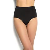 Mys Grup Tekstil Kadın 3'Lü Siyah Lazer Kesim Yüksek Bel Microfiber Likralı Bato- Bikini-Slip-Külot /699