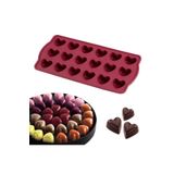 mys silicone Çok Amaçlı Pratik 1 Adet Platinum Silikon Kalp Çikolata Kalıbı-mum Kalıbı-sabun Kalıbı