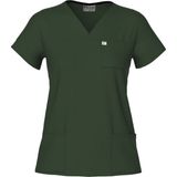 Myscrubs Doktor Hemşire Scrubs Haki Yeşil Forma Üst - L - XL - Haki Yeşili