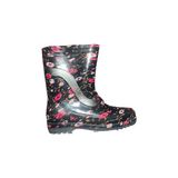 Myshoes Bayan Su Geçirmez Yağmur Çizmesi - Siyah - Pembe