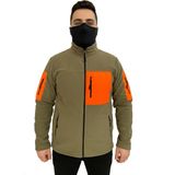 Mysia Outdoor Haki Turuncu Soft Shell Taktik Polar Mont Avcı 7 Cep - XL - Çok Renkli