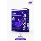 MySmyle V34 Mor Diş Beyazlatma Bandı - Sarılık Karşıtı Renk Düzeltici Diş Beyazlatıcı Şerit Seti (14 Paket/28 Adet)