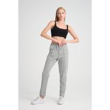Mysport 5002 Kadın Eşofman Altı Gri Melanj Esnek Yapı ile Konfor Sunan 6XL Beden