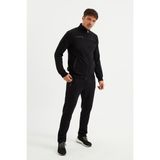 Mysport Erkek Büyük Beden Eşofman Takım %74 Pamuk %20 Polyester Rahat Kalıp Sezonsuz - 2XL - Siyah