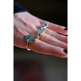 mysteriajewelry Göz Detaylı Vintage Ayarlanabilir Çelik Yüzük