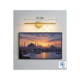 MYSTERY Eskitme Günışığı LED Duvar Apliği 70 cm – Ayna & Tablo Üstü Dekoratif Işık | Modern Metal Gövde