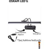 Mystery Osram LED Flüt Şarjlı Pilli Koridor Günışığı Ledli Tablo Kuğu Duvar Aplik Şarjlı Pilli - günışığı(3000) - Siyah