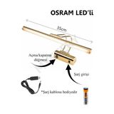 MYSTERY Osram led Flüt Şarjlı Pilli siyah kasa koridor Günışığı Ledli Tablo Kuğu Duvar Aplik şarjlı Pilli