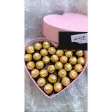 Mysterybox Kadife Kalp Kutu - Ferrero Rocher Çikolatalar