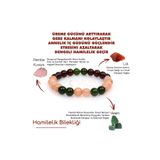 Mystic Energy %100 Gerçek Doğal Taş Gebelik - Hamilelik Bilekliği | Pembe Kuvars, Lal, Yeşim Taşı Doğaltaş