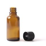 Mystic Moments 30 ml Kehribar Cam Boston Yuvarlak Şişe (Siyah Tamper Belirgin Kapak ve Damlalıklı) (10)