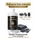 Mystic Professional Krem Oksidan 1000 ml - 30 Vol - Profesyonel Salon Kullanımı + Boya Uygulama Seti Dahil