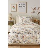 MYSTORY HOME COLLECTION Tek Kişilik Lastikli Çarşaflı Nevresim Takımı Okaliptus Bej