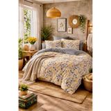 Mystory Home Lastikli Carsafli Cift Kisilik Nevresim Takimi Lemon 200X220 Cm