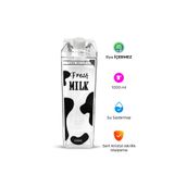 mystylee MYSTYLE FM-27 Mika Süt Şişesi 1000 ml | İnek Desenli, Kapaklı, Cam Görünümlü Dayanıklı Tasarım
