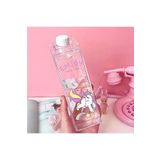 mystylee MYSTYLE UN-13 Mika Süt Şişesi 1000 ml | Unicorn Desenli, Kapaklı, Kırılmaz, Cam Görünümlü Şişe