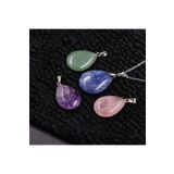 MYTAKIAĞACIMFH Pembe Kuvars Taşı-lapis Lazuli Taşı-ametist Taşı-aventurin Taşı Damla Model Kolye 4'lü Set
