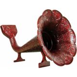 Myth Hediyelik Nostaljik Akustik Döküm Cep Gramafon Telefon Sesini Artıran 26 cm Yükseklikte