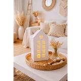 mythos El Yapımı Bohem Beton Ev Mumluk | Beyaz Salon Konsol Dekoru & Tealight Mumluk Obje Büyük Boy 19x8