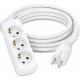 Mythriva 3 Metre Uzatma Kablosu, Topraklı Elektrik Uzatma Kablosu, Dayanıklı Pvc Kablolu Güç Uzatma Kablosu, Ev, Ofis, Mutfak, Salon, Çocuk Odası ve Çalışma Alanları Için, Elektrikli Ev Aletleri - Ahşap - Bej - Siyah