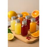 Mythriva 6 Adet Şeffaf Cam Shot Şişesi Sızdırmaz Gümüş Metal Kapaklı Kolonya Koku Süs Çok Amaçlı Şişe 30ML - 001-Renkli - 1 Adet - 0,21 L