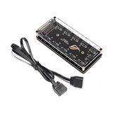 Mythriva Alfais 4847 Argb Rgb LED 3 Pin 11 Port 5V Sata Power Güç Fan Çoklayıcır Şerit Hub Kablo Splitter - 0-Bordo