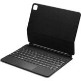 Mythriva Apple iPad Pro 11 1/2/3/4.nesil Klavyeli ile Uyumlu Kılıf Magic Keyboard Touchpad Aydınlatmalı Klavye Siyah (M4 2024 Değildir)