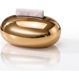 Mythriva Arvale Parlak Gold Oval Peçetelik – Lüks Dekoratif Sofra & Masa Üstü Peçete Tutucu Aksesuar