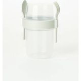 Mythriva Busstier Müsli ve Granola Kapsülü, 1100 ml Sızdırmaz Yoğurt Kabı, Take And Go Kaşıklı Granola Kabı, Pratik ve Taşınabilir Tasarım (Beyaz) - Abanoz