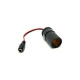 Mythriva Dc 5.5x2.5mm Dişi - Oto Çakmak Soketi Çevirici Adaptör Kablosu, 10 Cm, - 1-Siyah