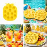 Mythriva Deinhaus Ananas Şekilli Silikon Buz Kalıbı, Sarı, 12 Bölmeli, Tropikal Tema, Kokteyl ve Içecekler Için - 1 m