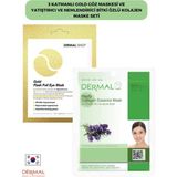 Mythriva Dermal 3 Katmanlı Gold Göz Maskesi ve Yatıştırıcı Nemlendirici Bitki Özlü Kolajen Maske