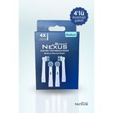 Mythriva Direct Nexus Elektrikli Diş Fırçası Yedek Başlığı 4'lü (Oral-B Uyumlu) Medıum Orta Sertlik 109360 - (DipCamo)Charcoal-White