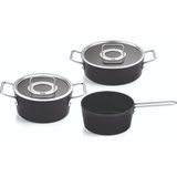 Mythriva Fissler Adamant Cam Kapak 5 Parça Tencere Seti