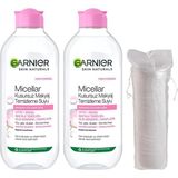 Mythriva Garnıer Skin Naturals Micellar Kusursuz Makyaj Temizleme Suyu (400 Ml) X2 & Makyaj Pamuk Hediyeli