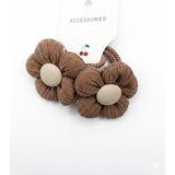 Mythriva Gidego Accessories 2'li Mini Saç Lastiği, Kahve Papatya - 2016