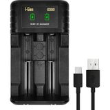 Mythriva I-Gen Batteries G300 Akıllı Ni-Mh Pil Şarj Cihazı, Type-C Girişli 2 Slot Hızlı Şarj Aleti, Aa / Aaa / C / D Şarjlı Pil Uyumlu