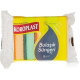 Mythriva Koroplast Çift Taraflı Düz Bulaşık Süngeri 5'li, Çizik & Iz Bırakmaz, Yağ ve Leke Giderici Pratik Temizlik Süngeri, Tava, Tencere, Tabak, Bardak, Çatal, Bıçak, Ocak, Tezgah, Cam & Seramik Yüze - Ahşap - Bej