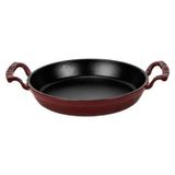 Mythriva Lava Demir Döküm Yuvarlak Kulplu Tava 24 cm Sahan Bordo