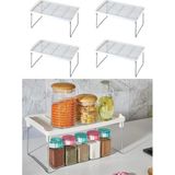 Mythriva Lirazon 4 Adet Raf Düzenleyici Dolap Içi Organizer Metal Ayaklı 14CM x 30CM - 0 - Siyah