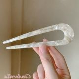 Mythriva Lüks Kemik Saç Topuz Çubuğu, 13 cm Uzunluğunda