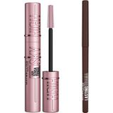 Mythriva Maybelline New York Lasting Drama Automatic Liner Göz Kalemi- Brown Sugar & Lash Sensational Sky High Kahverengi Maskara Makyaj Seti - 001 Brown