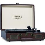 Mythriva Midex MTX-101CR Nostaljik Retro Pikap Plak Çalar (Şarjlı Bluetooth Aux Hoparlörlü 3 Devir) Iğne Dahil - Altın